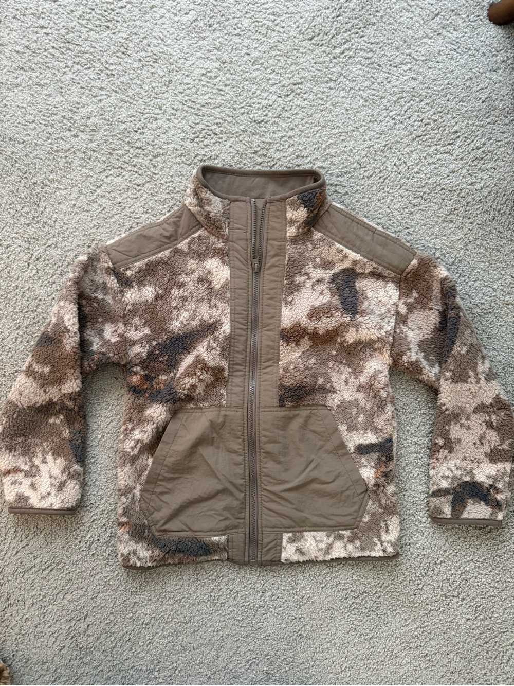 art class Kids Camouflage Sherpa Jacket - Taupe, Brown, Cream